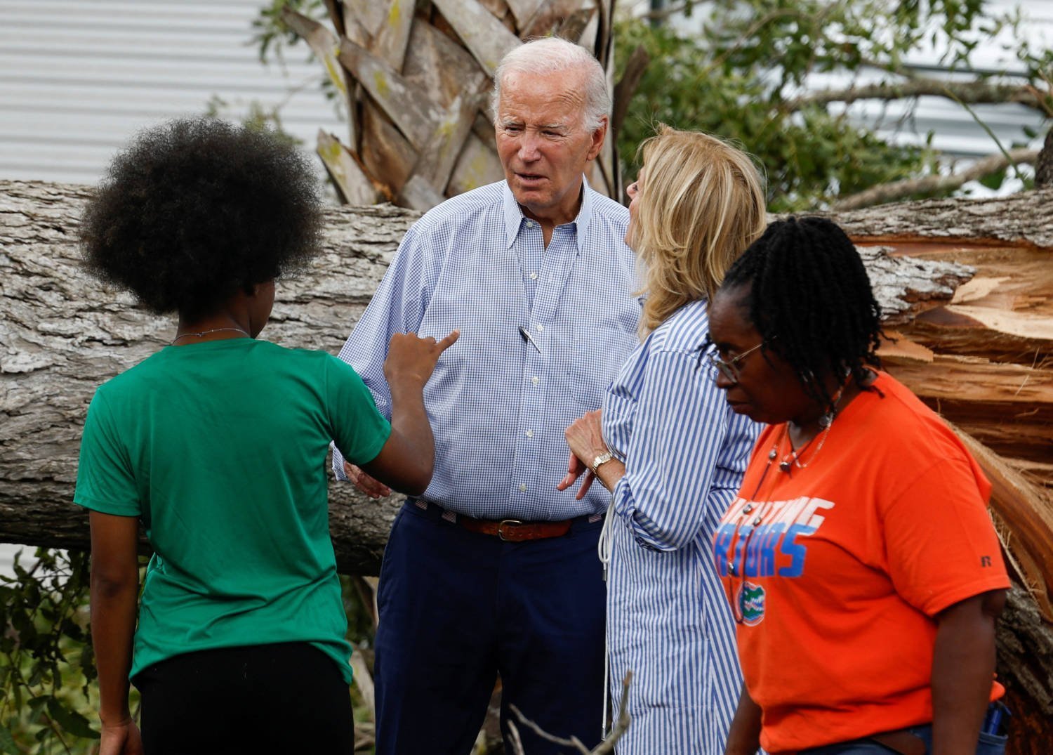 U.s. President Joe Biden Visits Florida To View The Damage Caused By Hurricane Idalia Storm