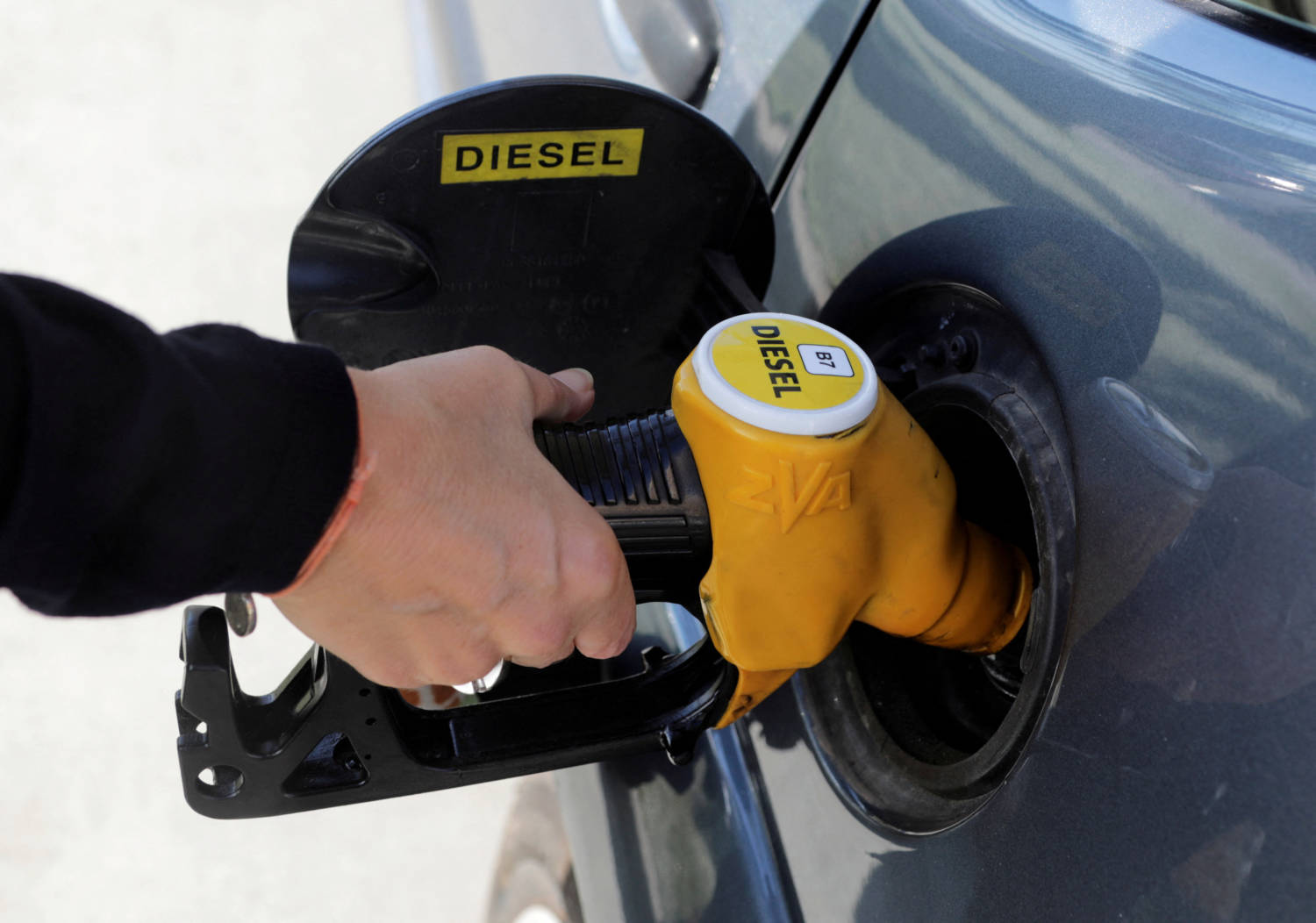 File Photo: A Diesel Fuel Nozzle With New European Labels To Standardise Gas Pumps In The Eu Zone Is Seen At A Petrol Station In Nice