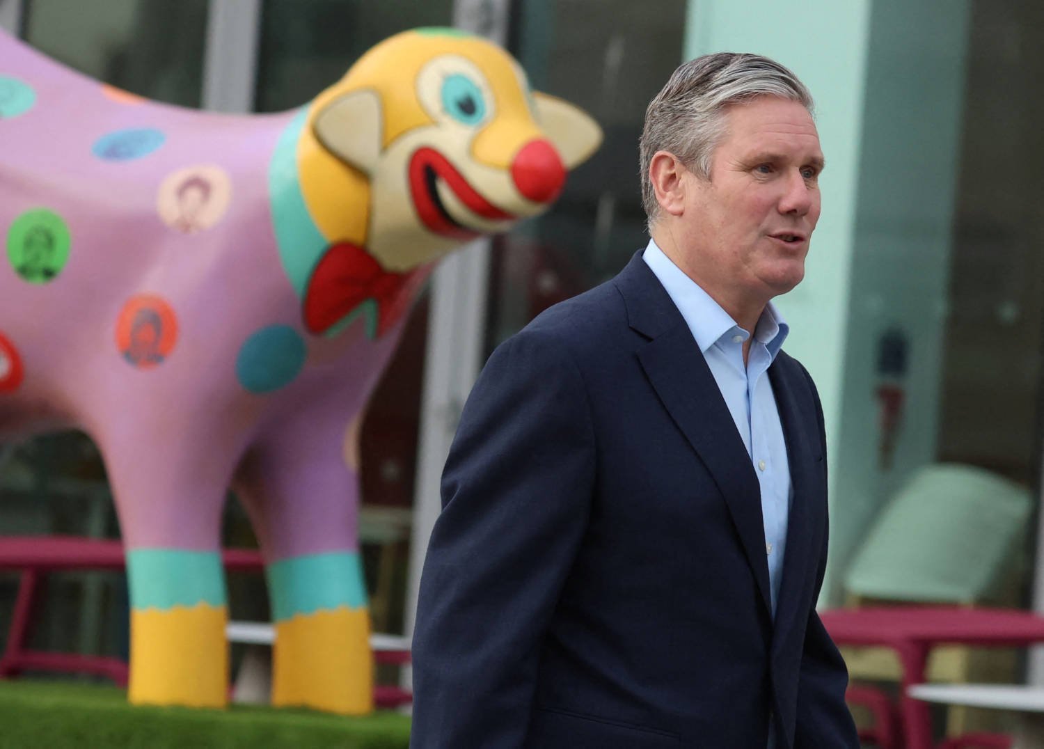 Britain's Labour Party Leader Keir Starmer Arrives At The Museum Of Liverpool For Television Interview On The Opening Day Of His Party's Annual Conference In Liverpool, Britain