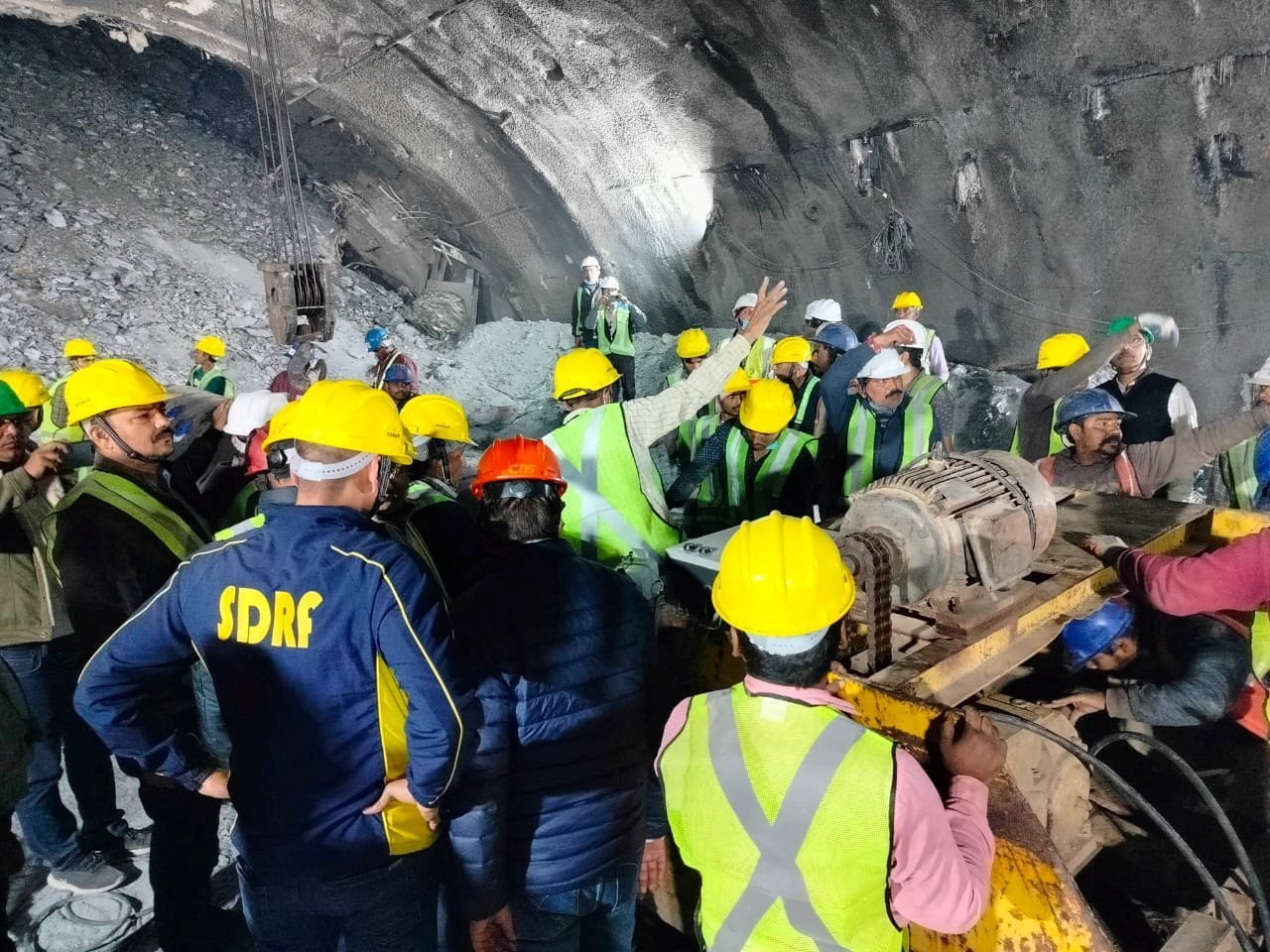 Members Of Rescue Teams Prepare To Conduct A Rescue Operation After A Portion Of An Under Construction Tunnel Collapsed In Uttarkashi