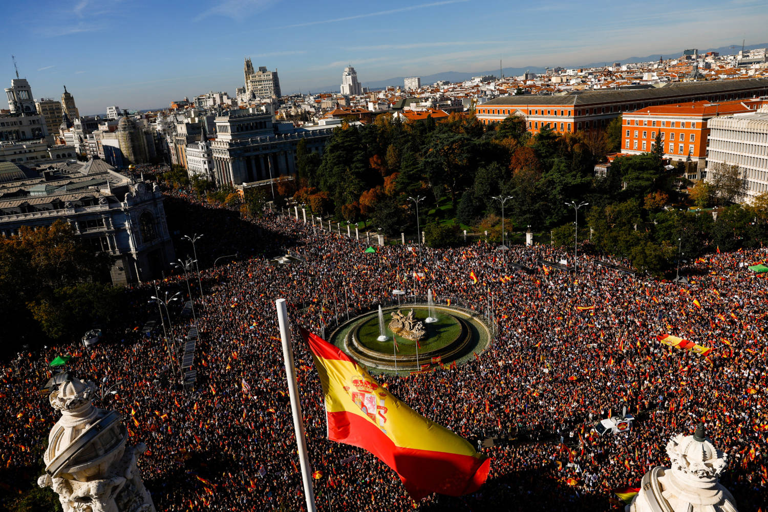 People Protest Against The Proposed Catalan Amnesty Deal In Madrid