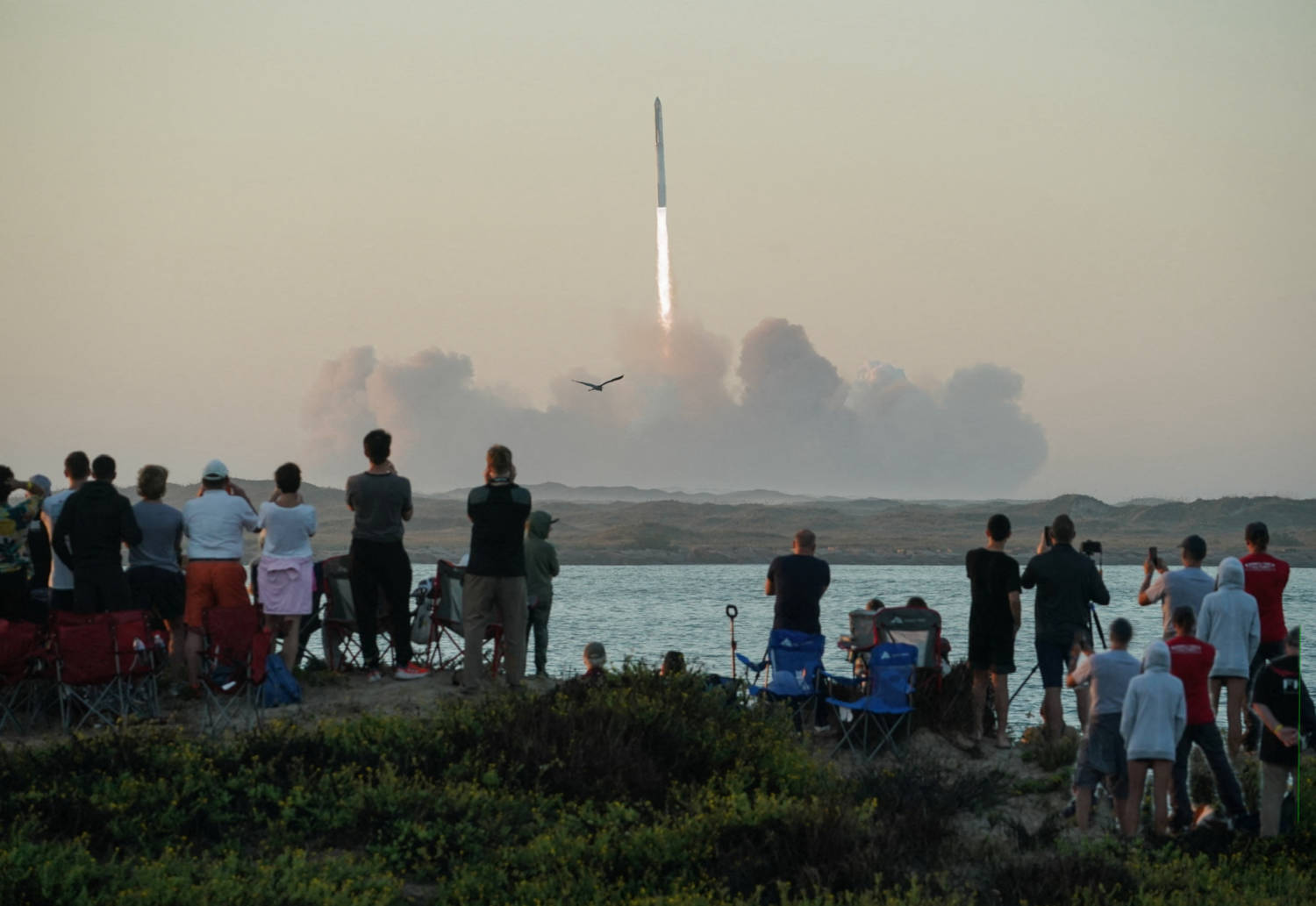 Spacex's Next Generation Starship Spacecraft Lifts Off From Launchpad, Near Brownsville