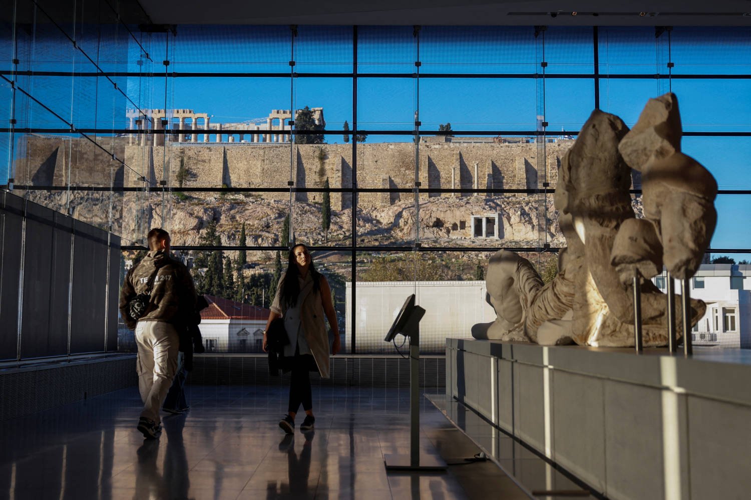People Visit The Acropolis Museum In Athens
