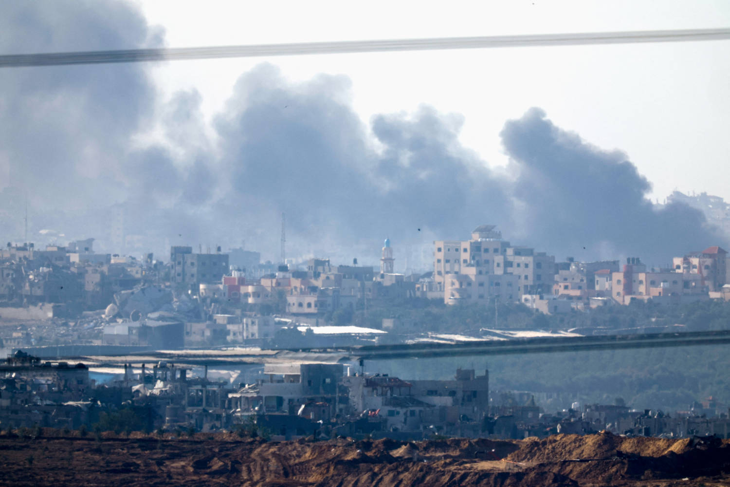 Smoke Rises In Gaza, After A Temporary Truce Between Israel And The Palestinian Islamist Group Hamas Expired, As Seen From Southern Israel