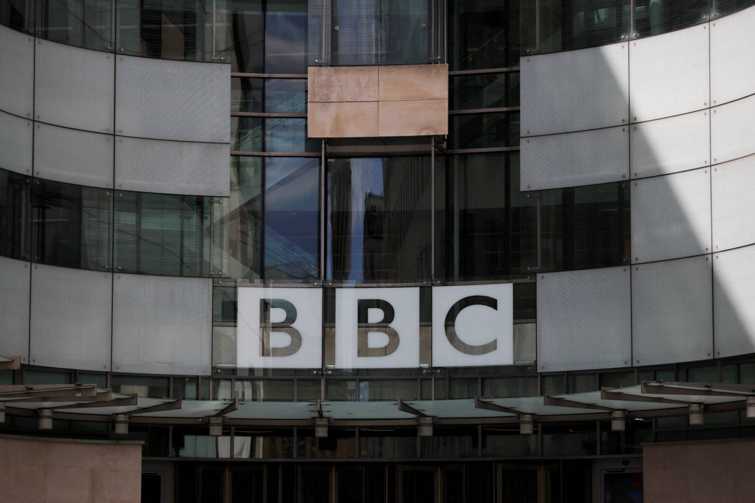 File Photo: The Bbc Logo Is Displayed Above The Entrance To The Bbc Headquarters In London