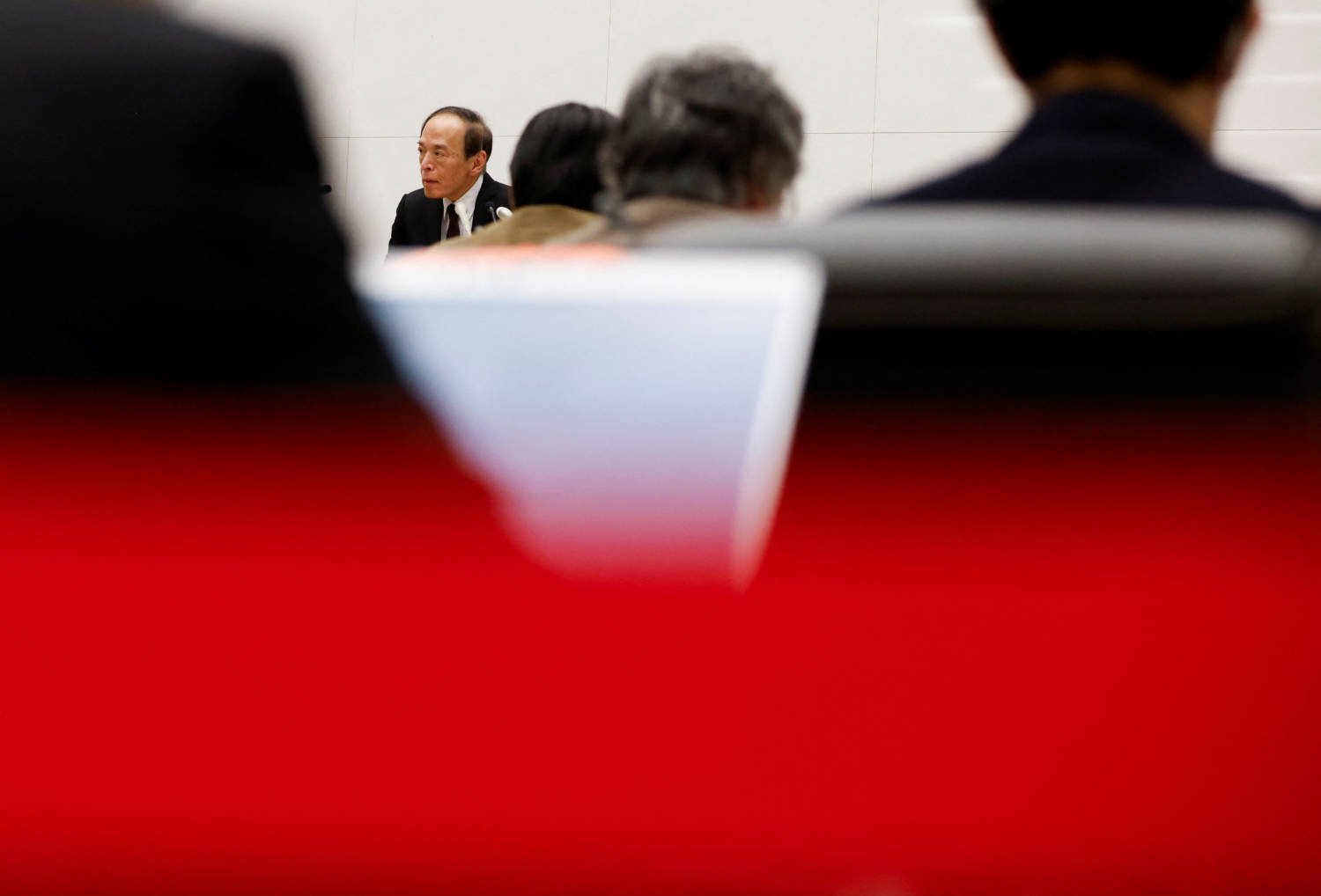 Bank Of Japan Governor Kazuo Ueda Attends A Press Conference In Tokyo