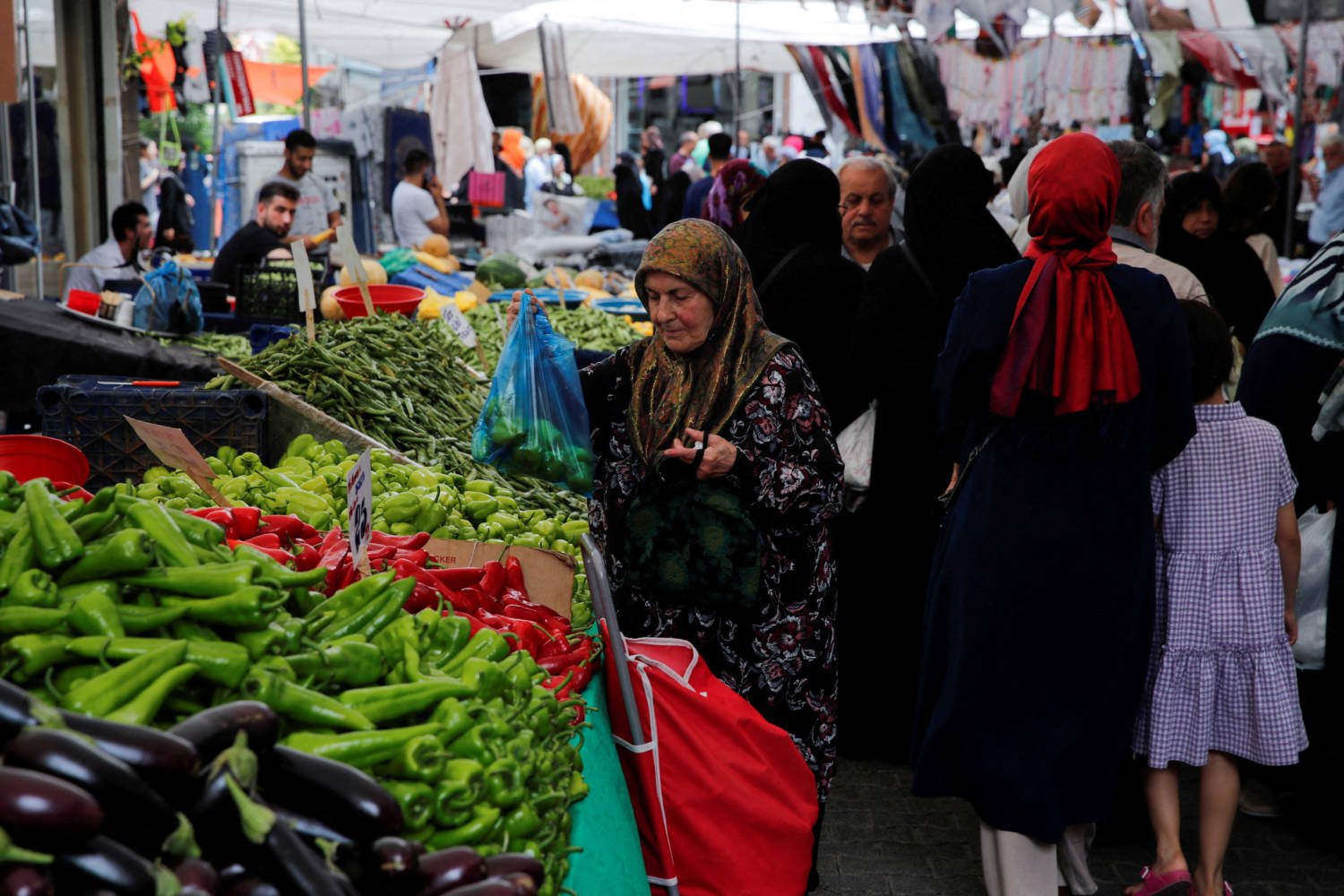File Photo: People Shop At A Fresh Market In Istanbul, Turkey