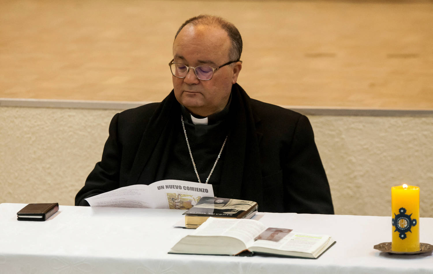 File Photo: Special Vatican Envoys, Archbishop Charles Scicluna Reads A Brochure Entitled 