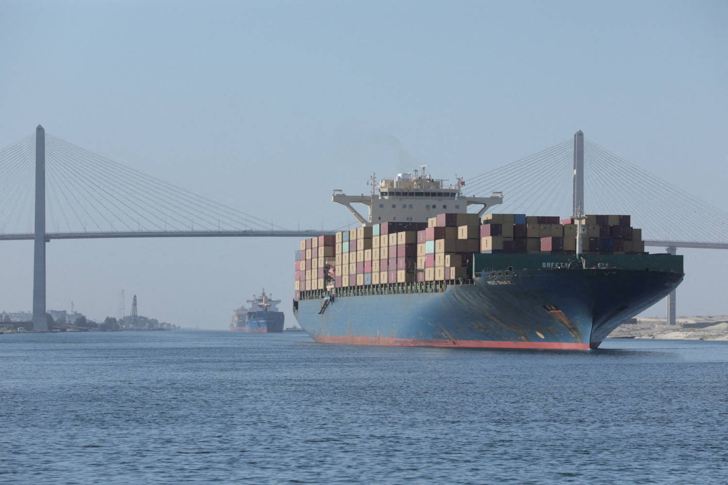 File Photo: Container Ships On Suez Canal