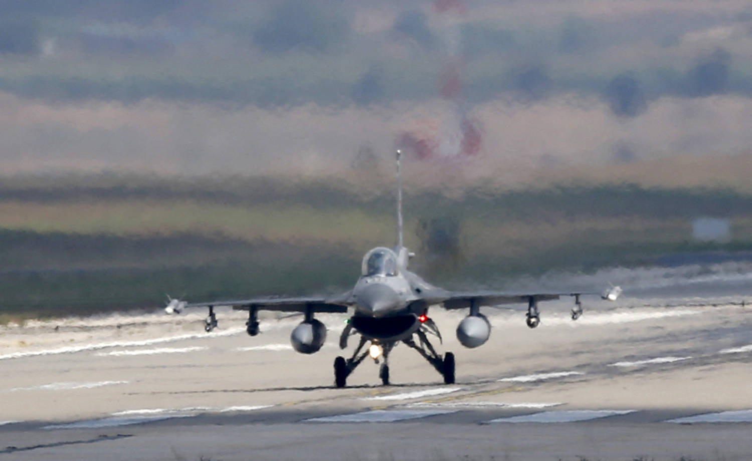 File Photo: A Turkish Air Force F 16 Fighter Jet Lands At Incirlik Air Base In Adana, Turkey