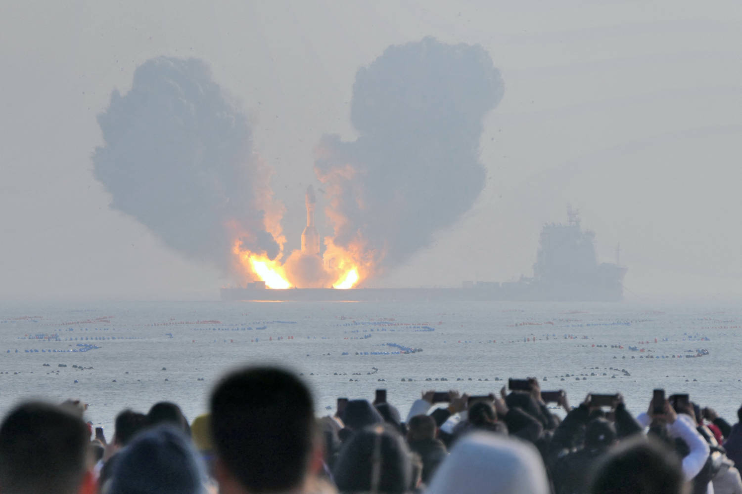 File Photo: The Gravity 1 Rocket, Developed By Chinese Company Orienspace, Takes Off From A Ship Off The Coast Of Haiyang