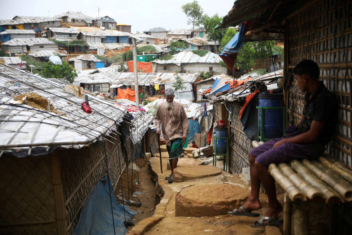 File Photo: A Rohingya Refugee Walks At A Refugee Camp In Cox's Bazar