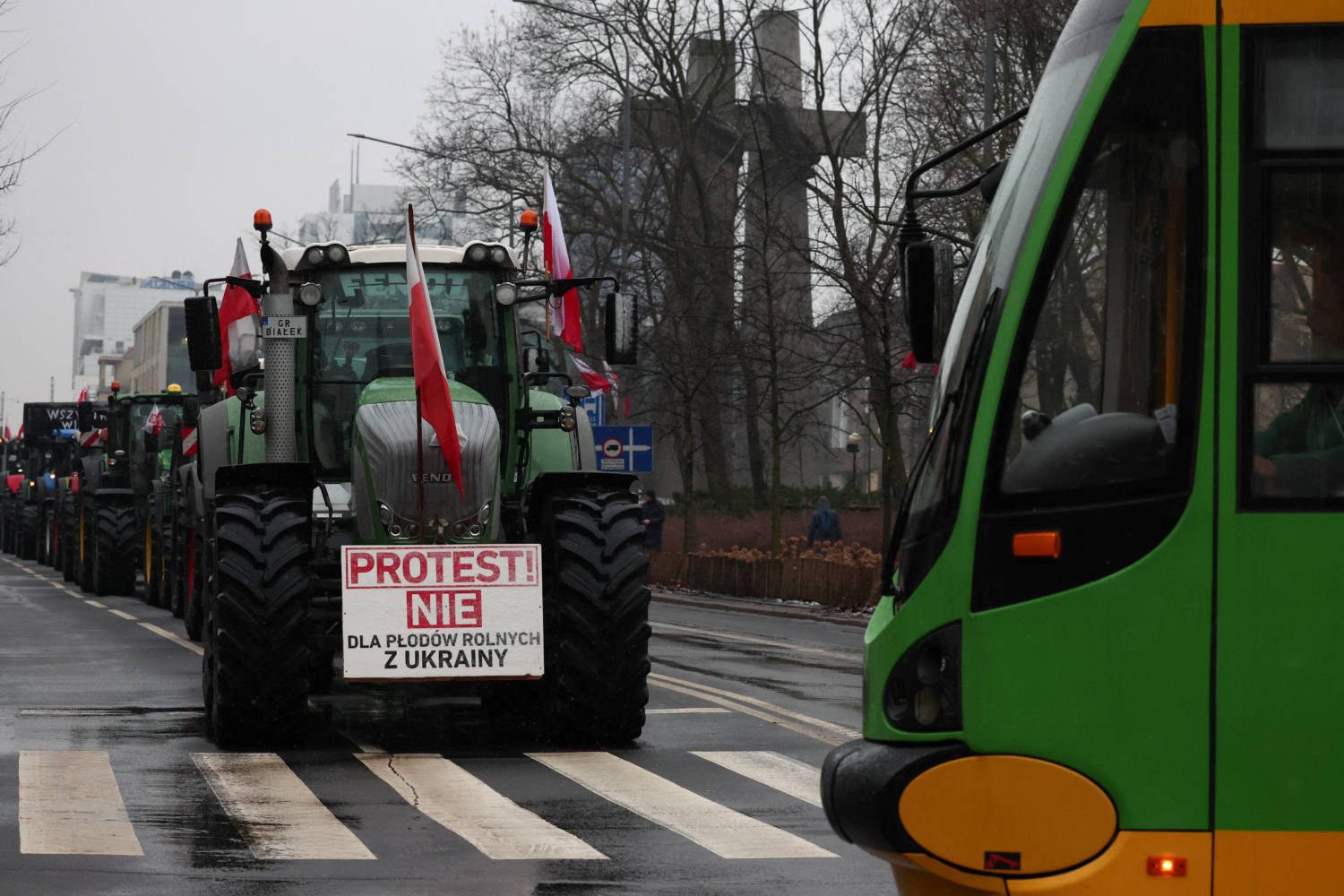 Polish Farmers Protest In Poznan
