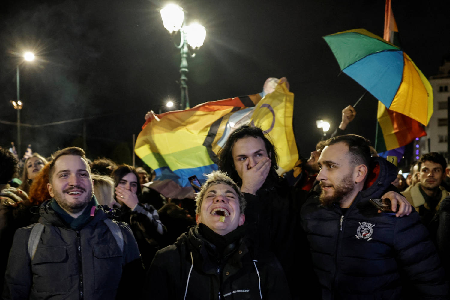 Greek Parliament Votes On A Bill Legalising Same Sex Marriage, In Athens