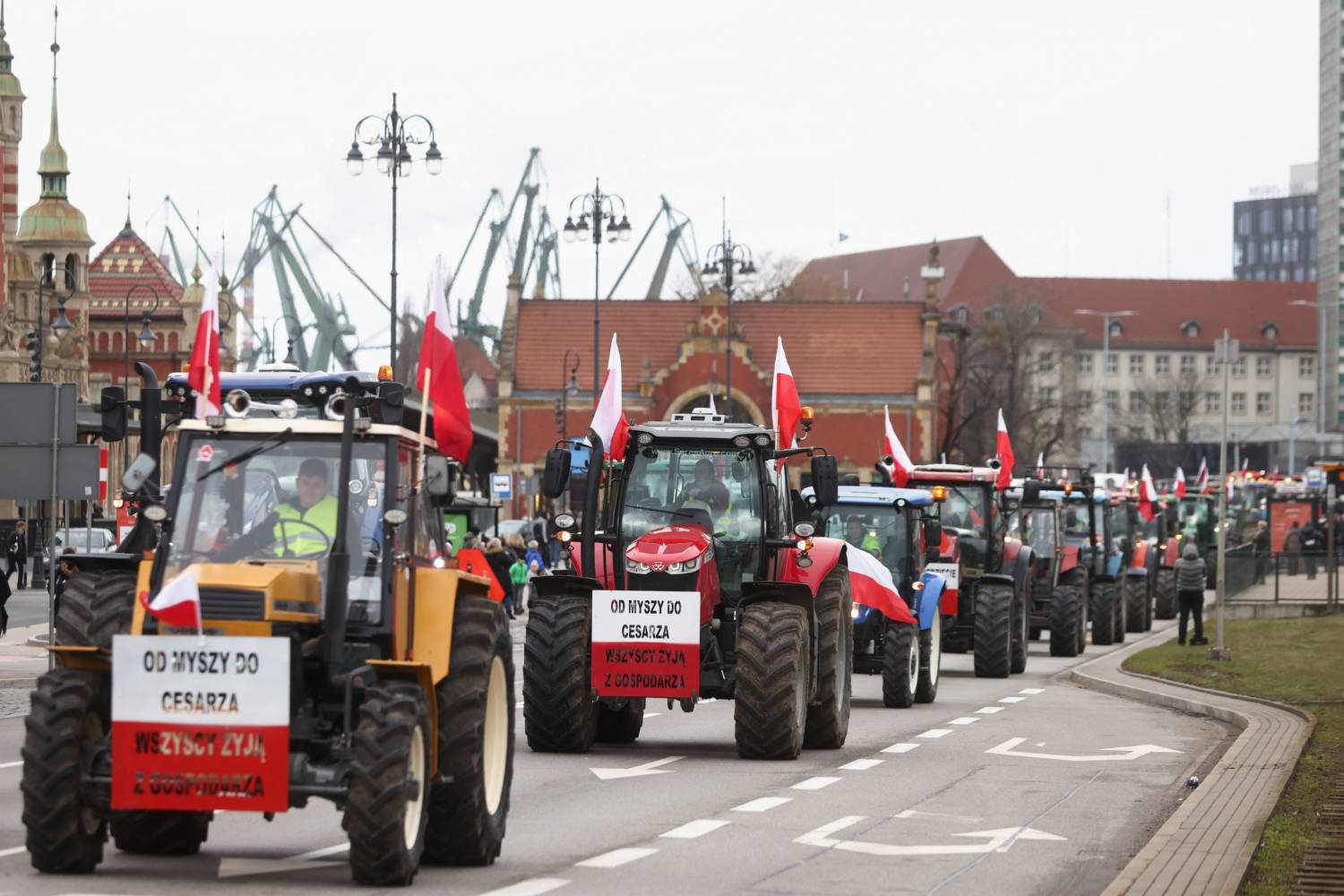 Polish Farmers Protest In Gdansk