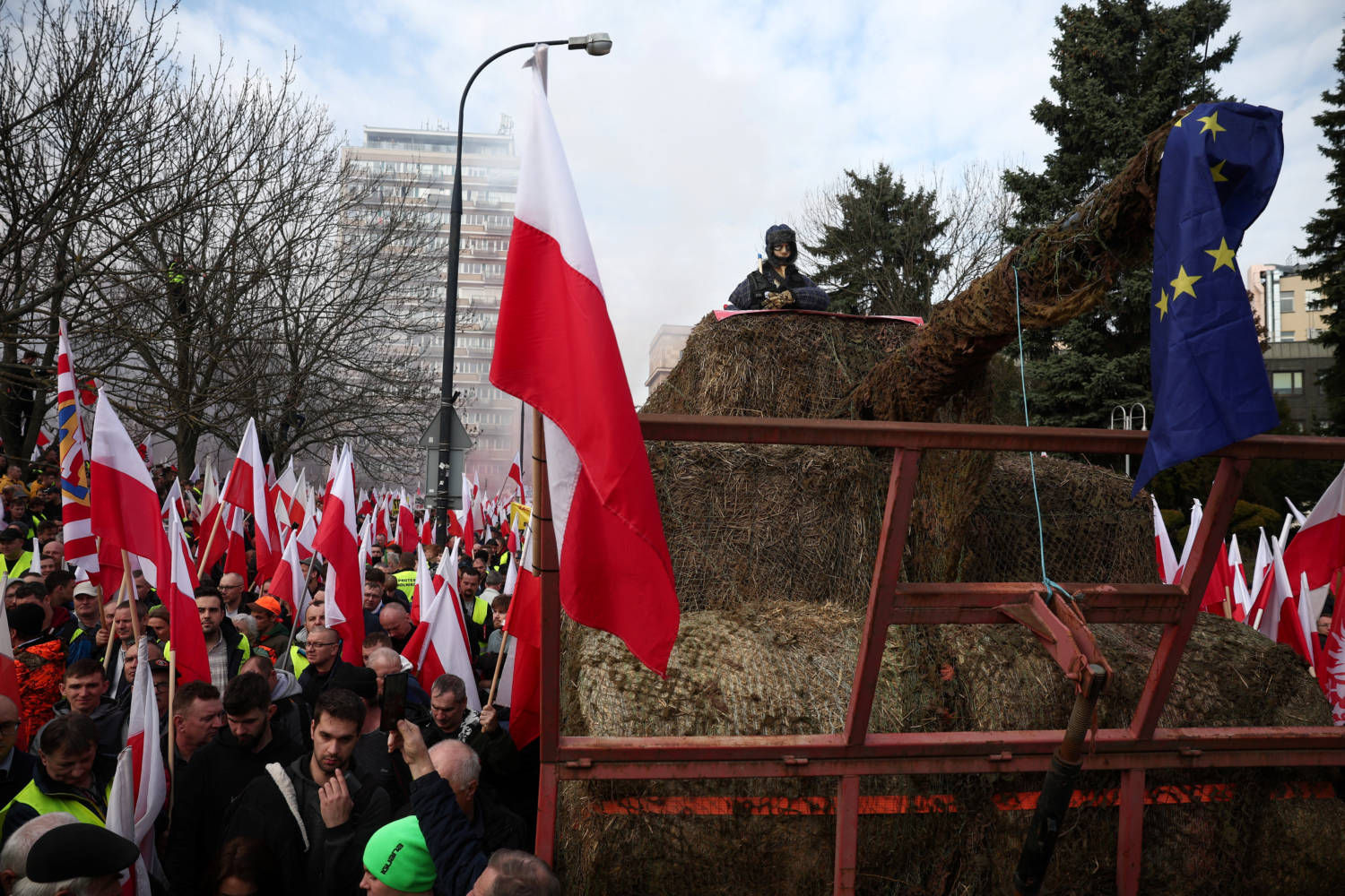 Polish Farmers Protest In Warsaw