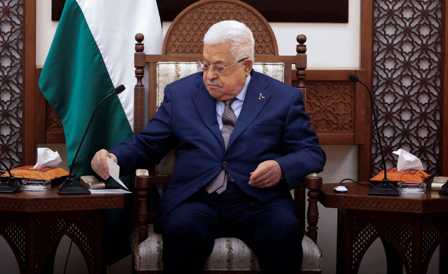 File Photo: Prime Ministers Of Spain And Belgium Meet Palestinian President Mahmoud Abbas