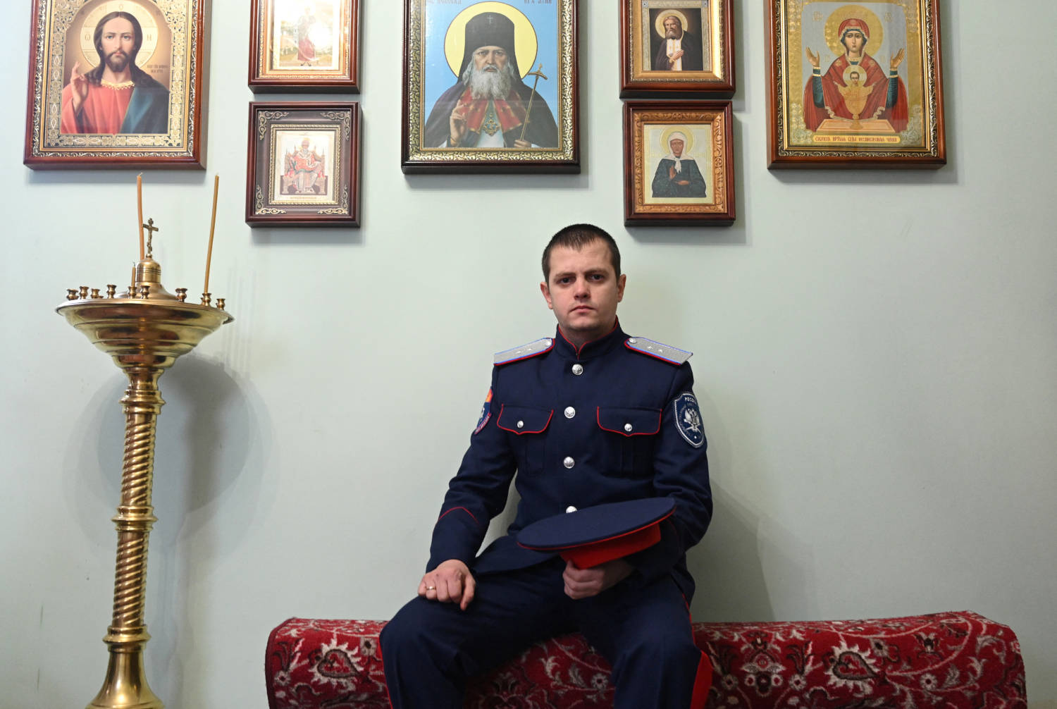 Artyom Kolenov, Cossack And Agronomist, Poses For A Picture In Krasnyi Kolos