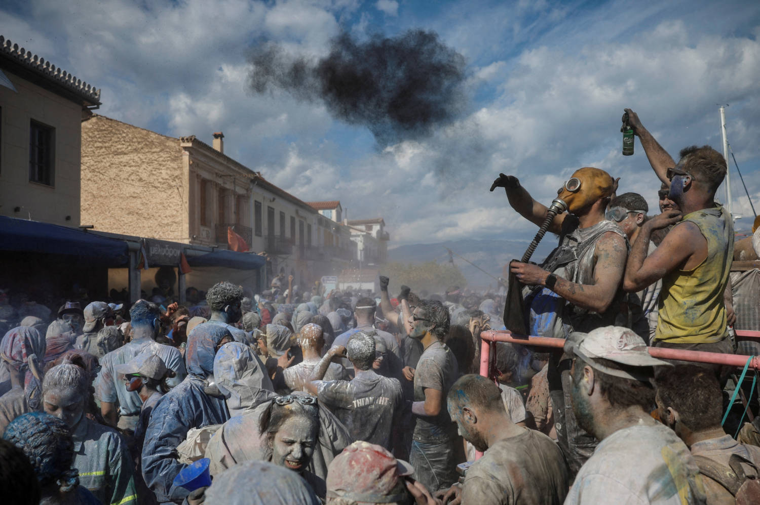Flour Flies In Old Greek Carnival Tradition