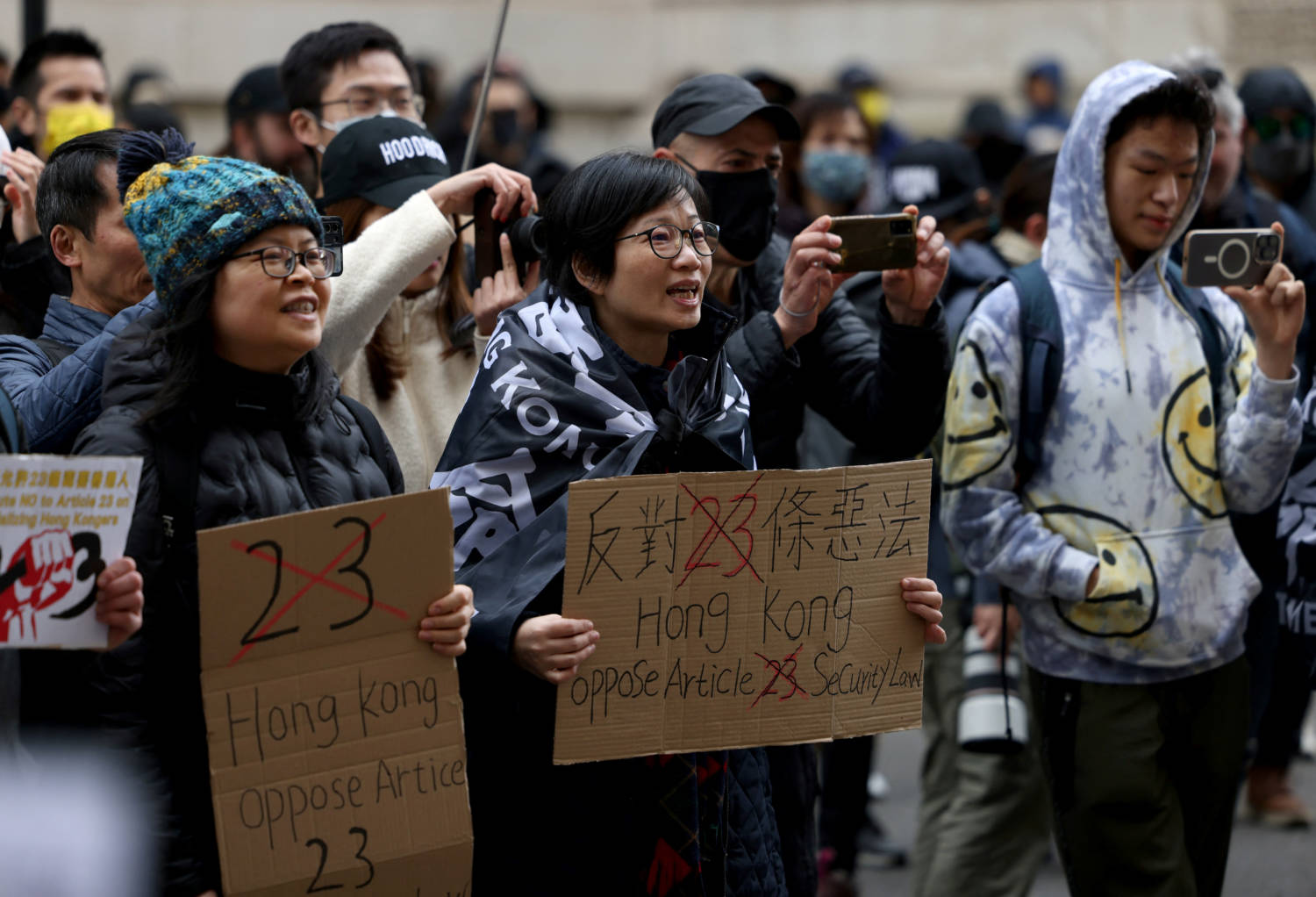 Protest In Solidarity With Hong Kong Residents In Relation To Article 23 Laws, In London