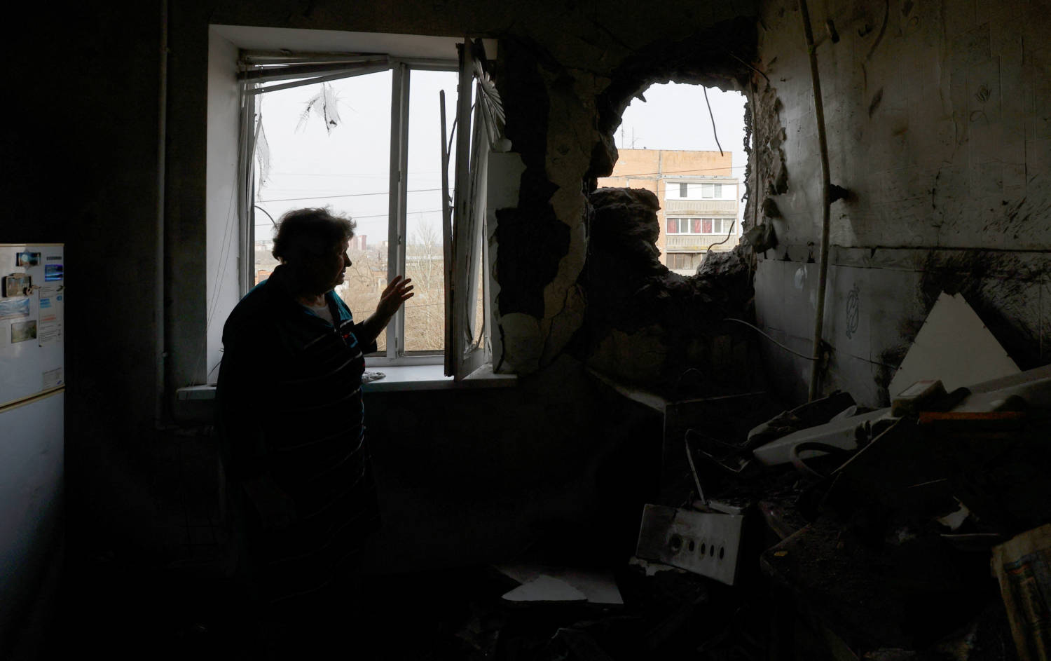 Aftermath Of Shelling In Donetsk