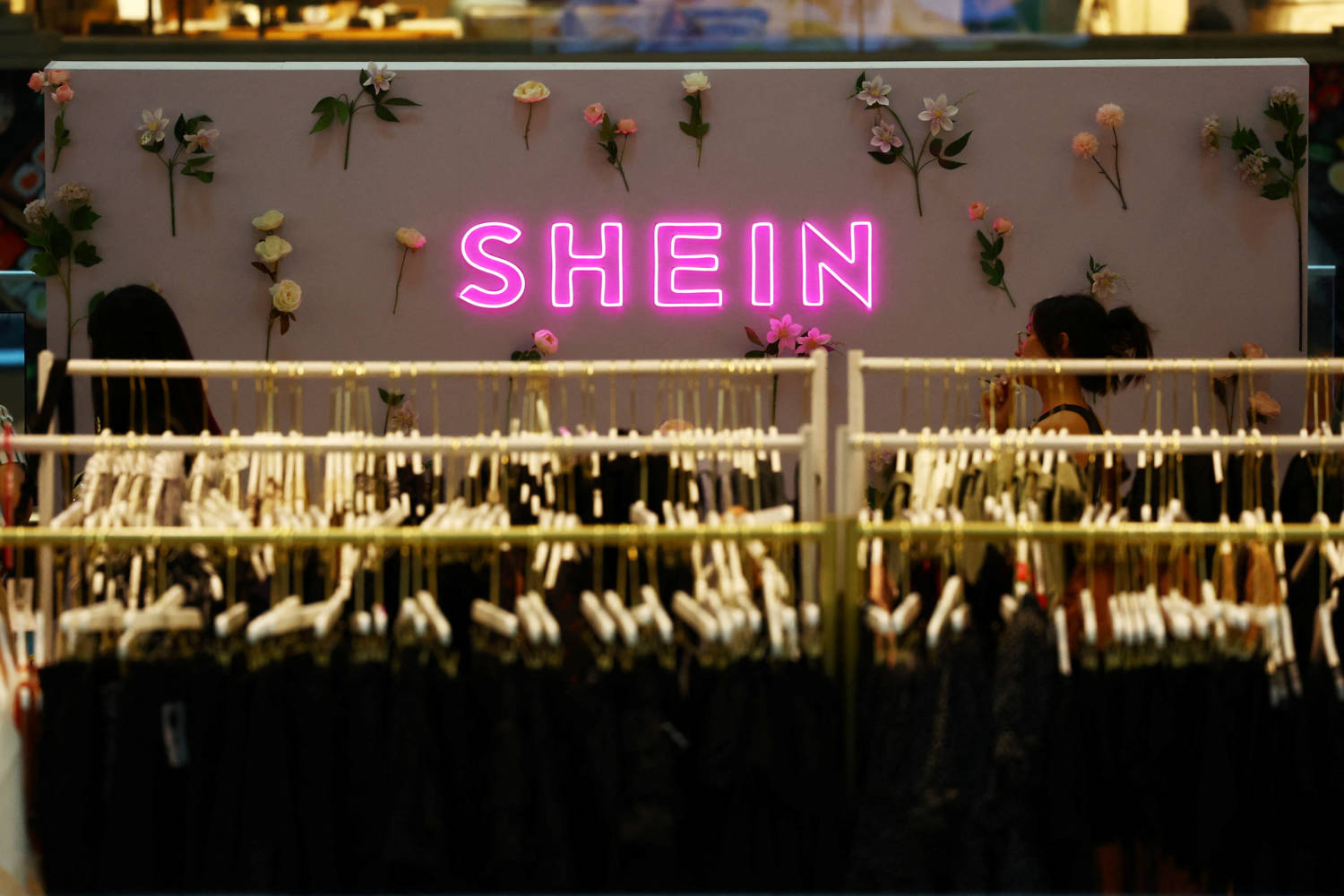 A View Of A Shein Pop Up Store At A Mall In Singapore