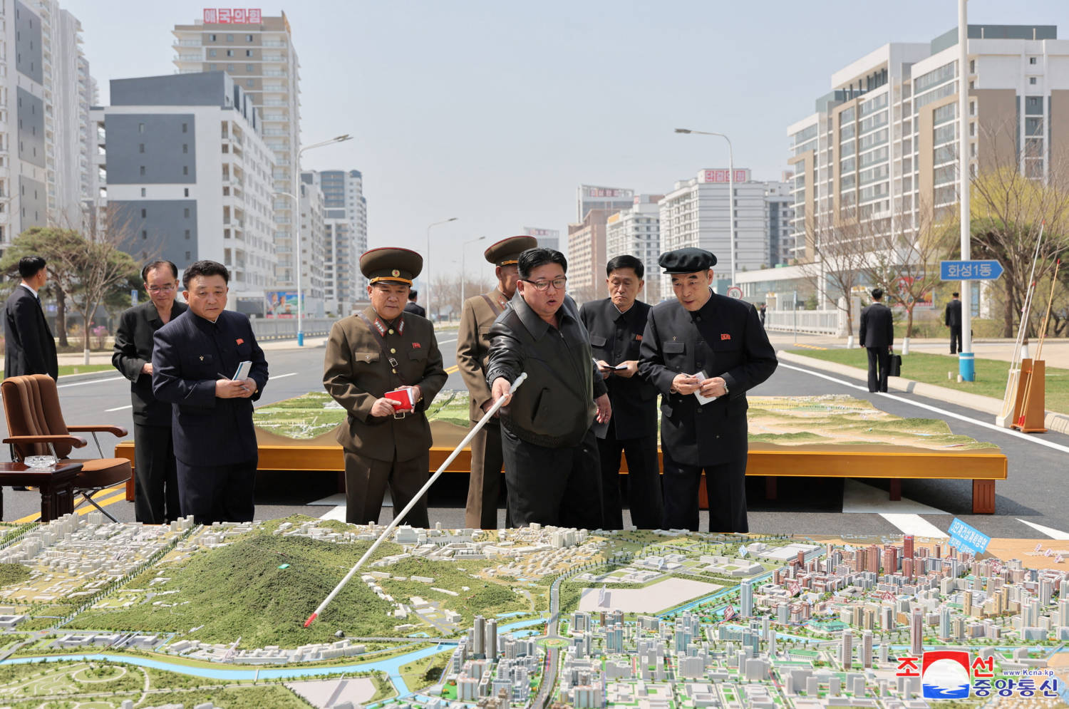 North Korean Leader Kim Visits A Residential Development, In Hwaseong District