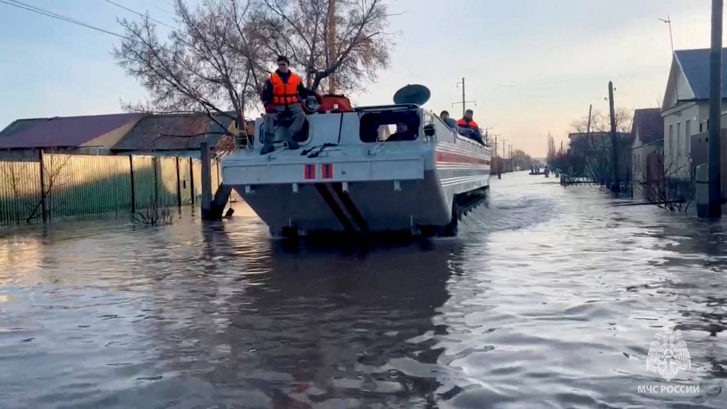 Evacuation From Homes In Flood Hit Orsk