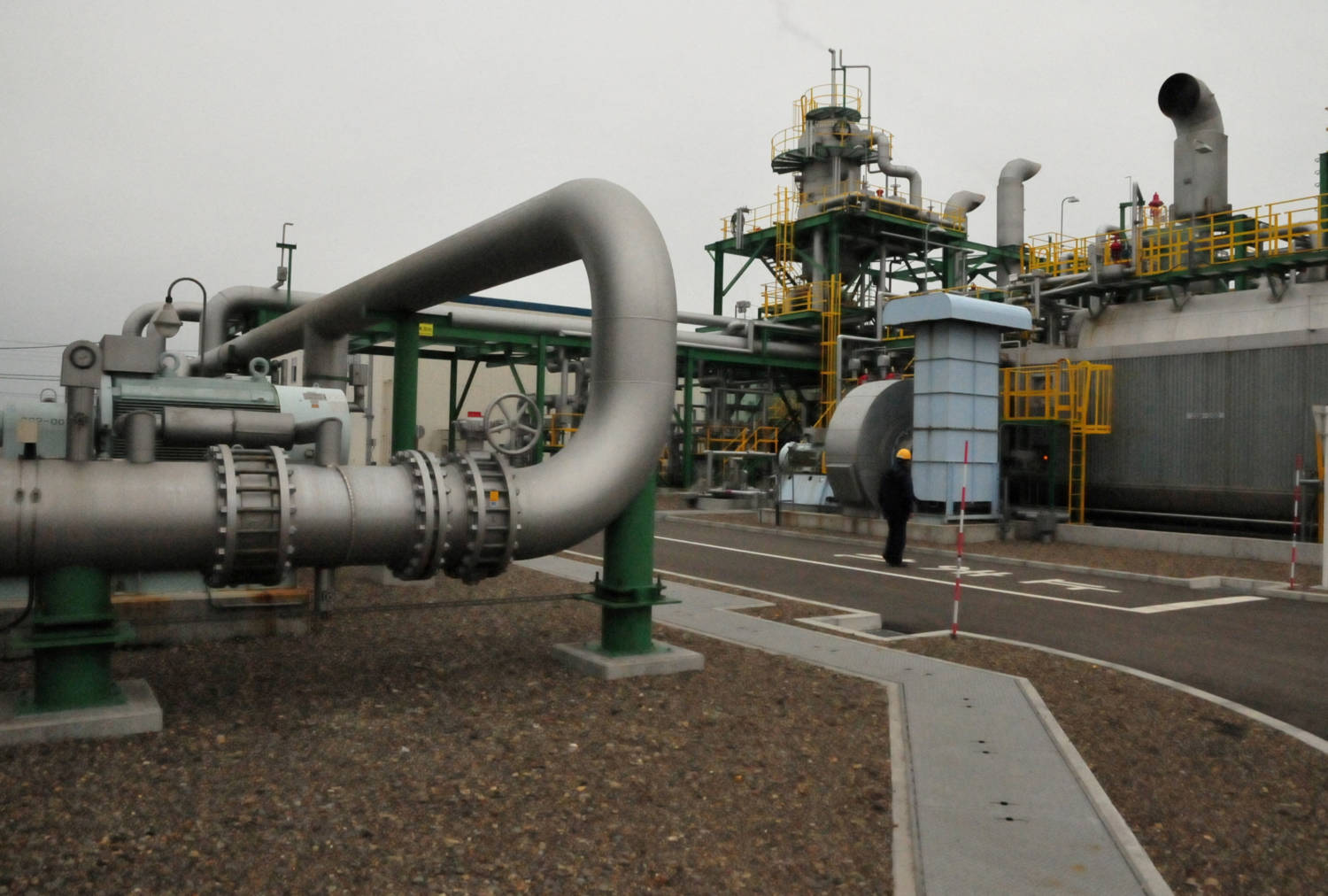 File Photo: Pipe For Tranporting Co2 Pictured At Ccs Test Site In Tomakomai