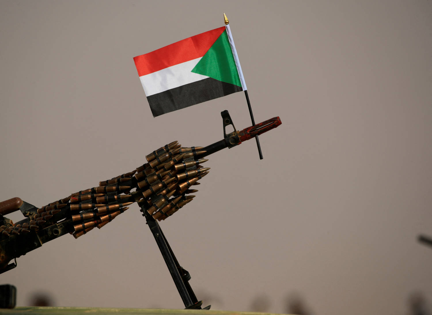 File Photo: A Sudanese National Flag Is Attached To A Machine Gun Of Paramilitary Rapid Support Forces (rsf) Soldiers As They Wait For The Arrival Of Lieutenant General Mohamed Hamdan Dagalo Before A Meeting