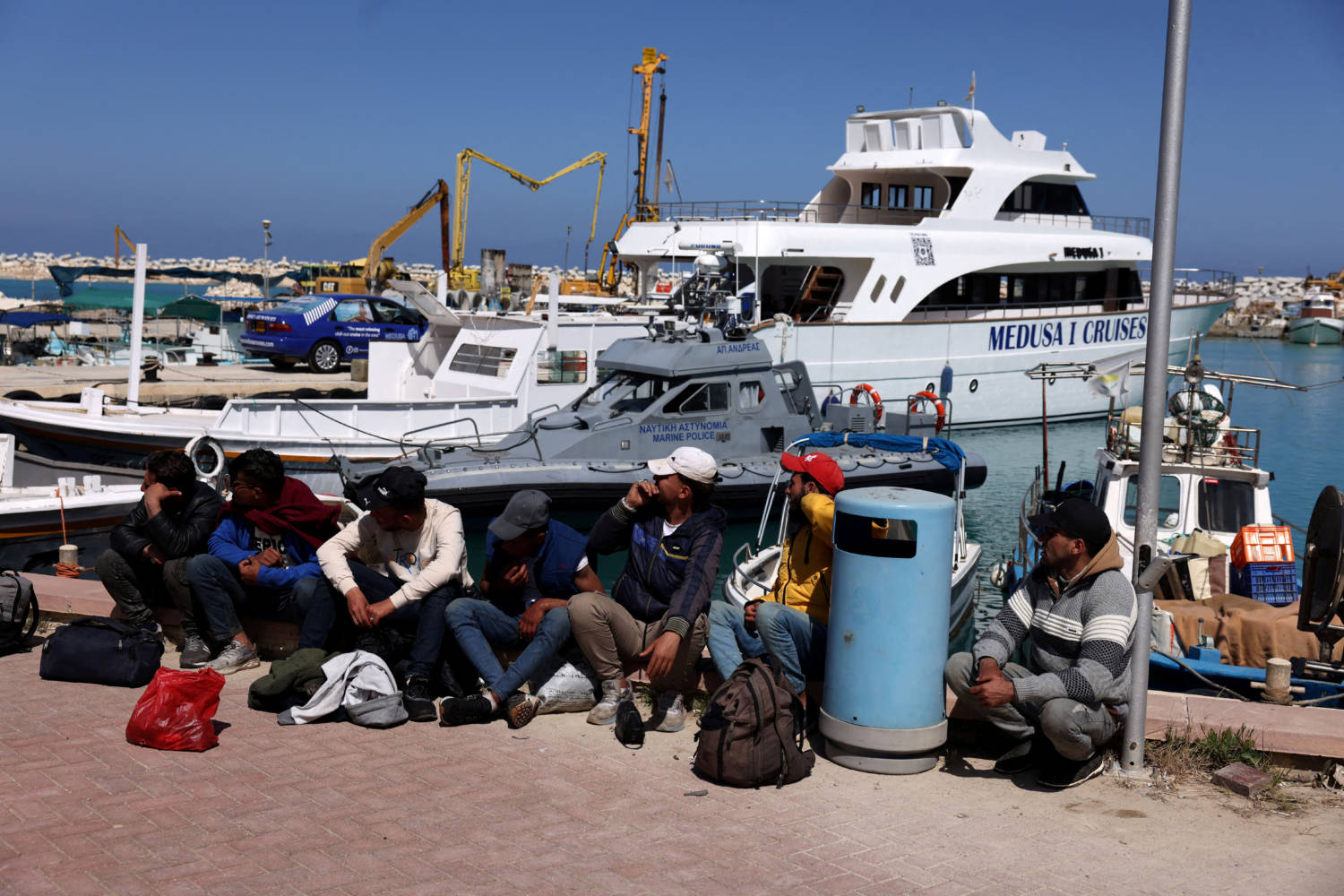 File Photo: Migrants Wait At A Fishing Shelter In Paralimni, Cyprus
