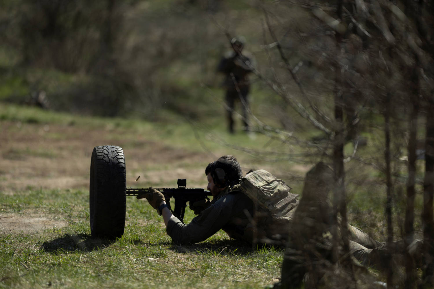 A Ukrainian Serviceman Of The 58th Brigade Practices At A Shooting Range In The Donetsk Region