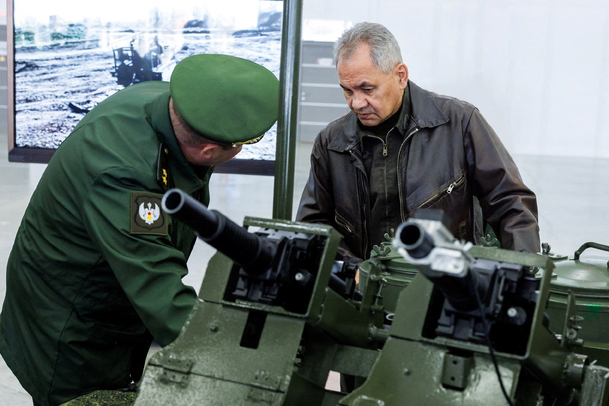 Russian Defence Minister Sergei Shoigu Inspects Promising Weapons Samples In Moscow Region