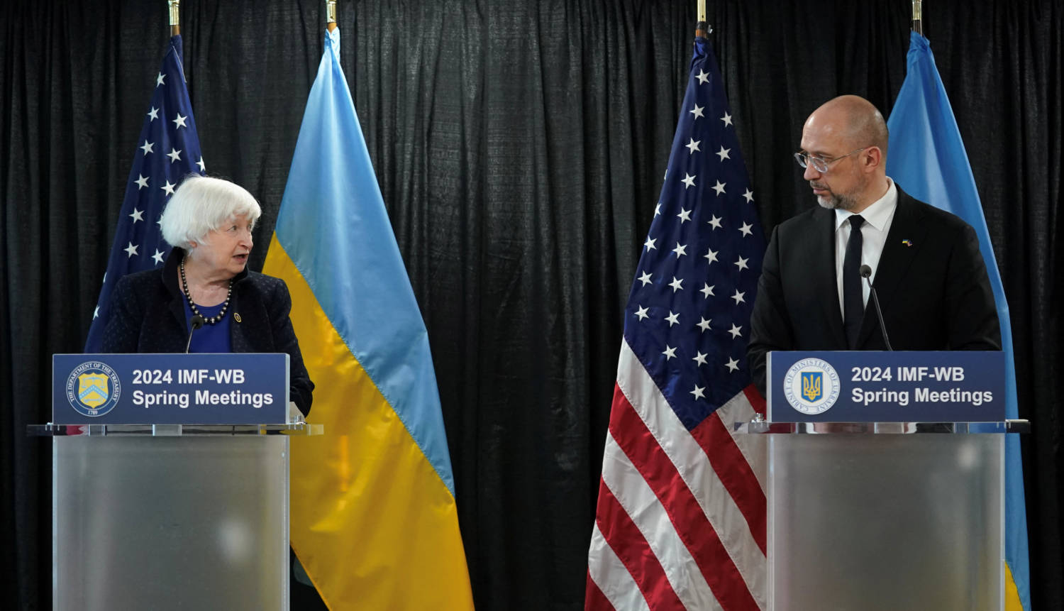 Yellen Meets Ukraine Prime Minister Shmyhal In Washington