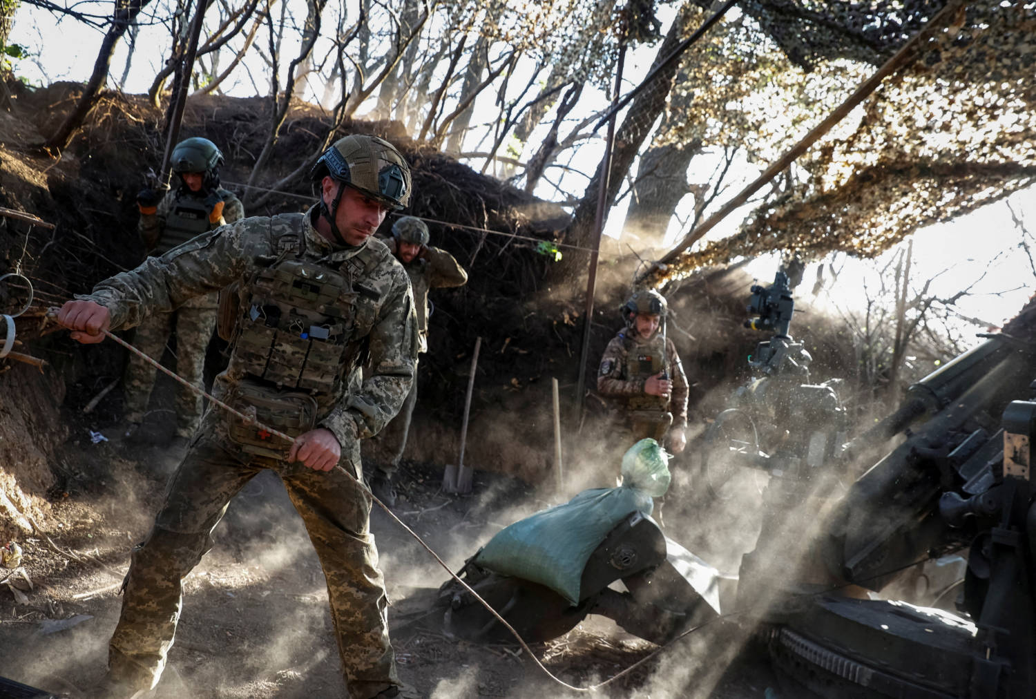 File Photo: Ukrainian Servicemen Fire A Howitzer Towards Russian Troops In Donetsk Region