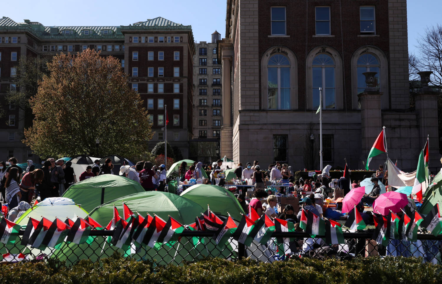 Protests Continue At Columbia University In New York During The Ongoing Conflict Between Israel And The Palestinian Islamist Group Hamas