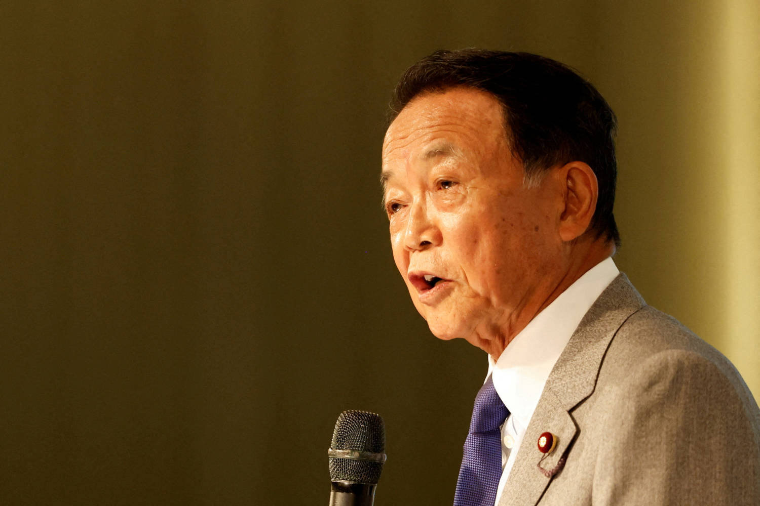 File Photo: Japan's Former Prime Minister And Current Vice President Of The Ruling Liberal Democratic Party, Taro Aso, Speaks During The Ketagalan Forum In Taipei