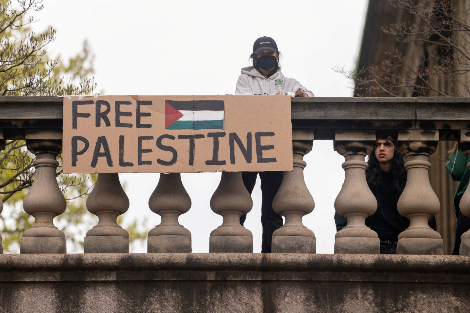 Protesters Show Support For Palestinians In Gaza, At Columbia University In New York City