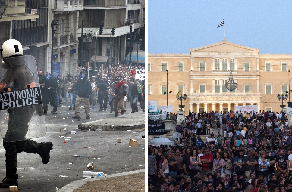 2010 2011 Greek Protests Collage
