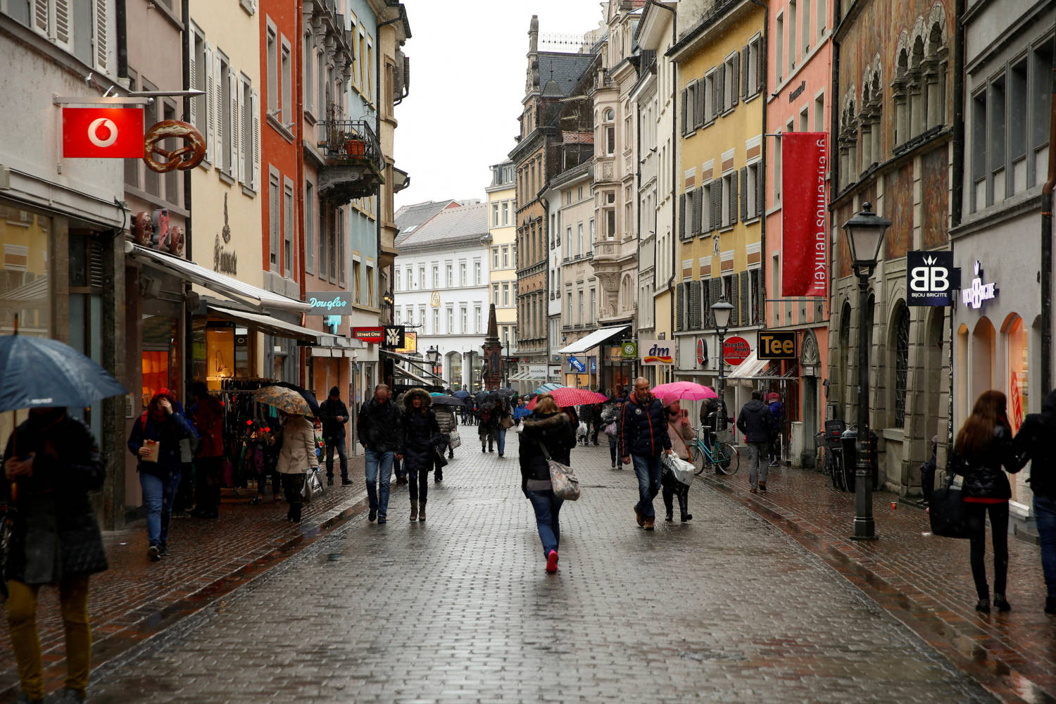 File Photo: People Walk On A Shopping Street In The Southern German Town Of Konstanz