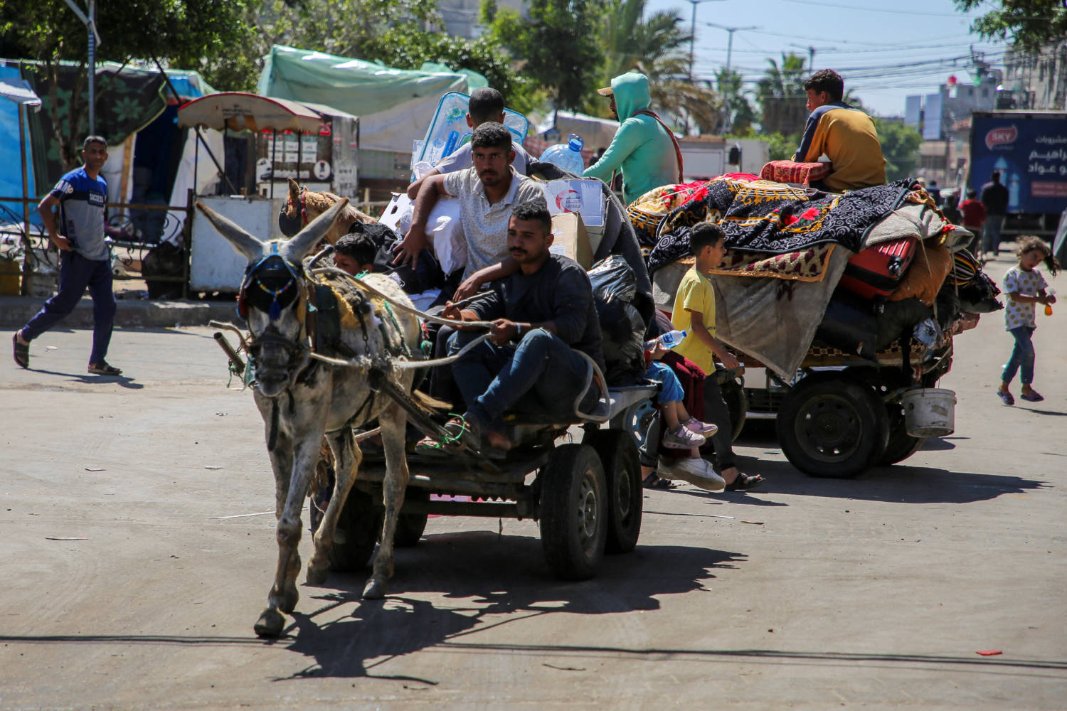 Palestinians Evacuate After Israeli Forces Launched A Ground And Air Operation In The Eastern Part Of Rafah