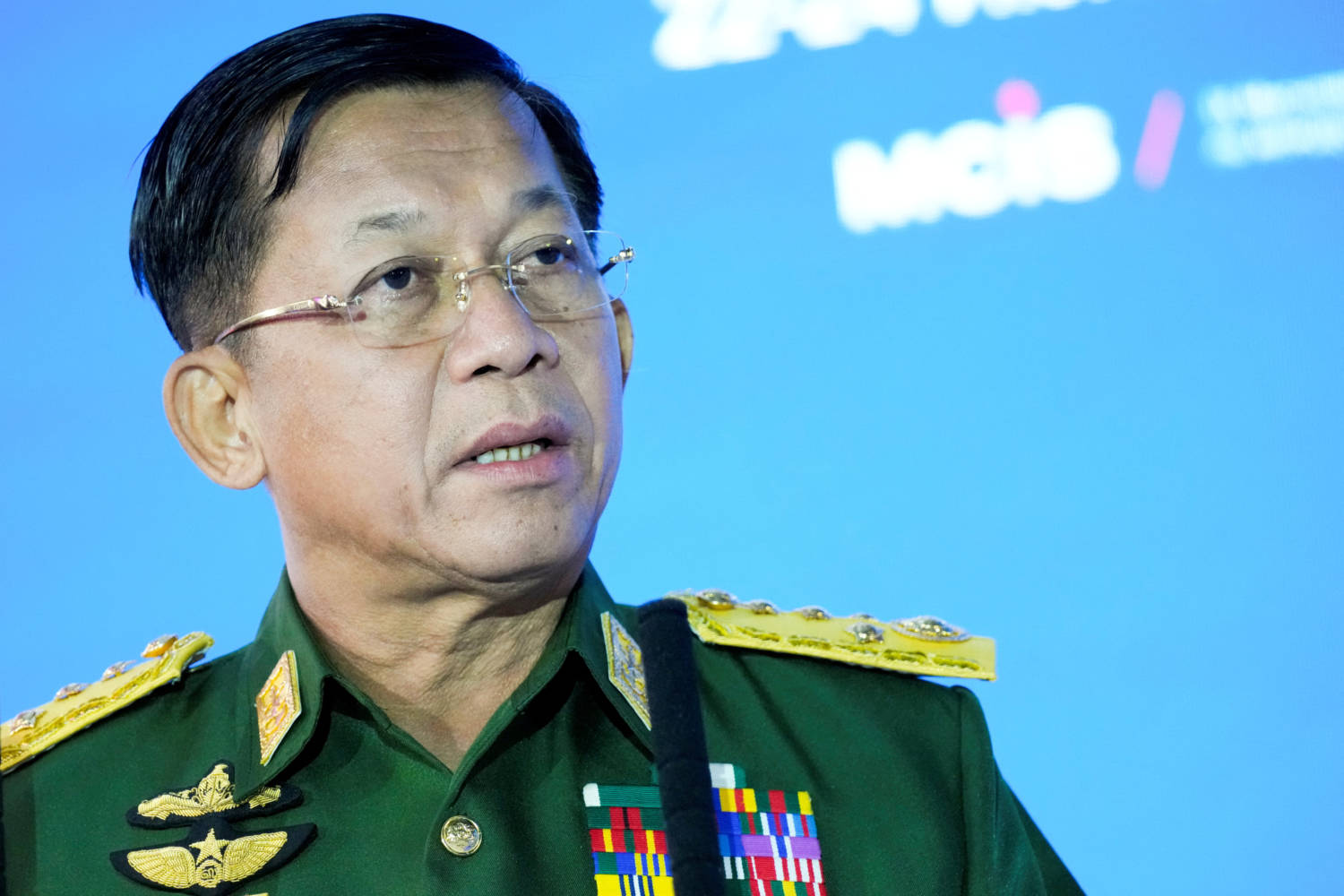 File Photo: Commander In Chief Of Myanmar's Armed Forces, Senior General Min Aung Hlaing Delivers His Speech At The Ix Moscow Conference On International Security In Moscow